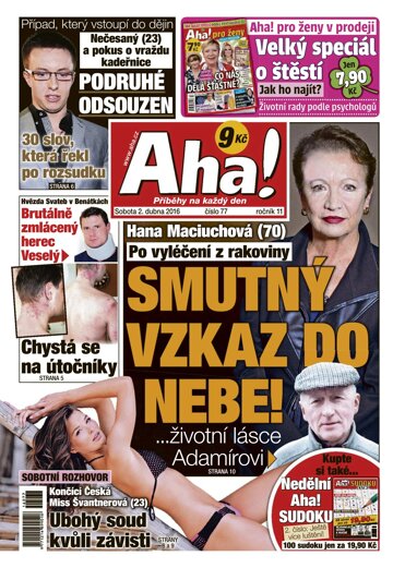 Obálka e-magazínu AHA! 2.4.2016