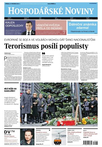 Obálka e-magazínu Hospodářské noviny 246 - 21.12.2016