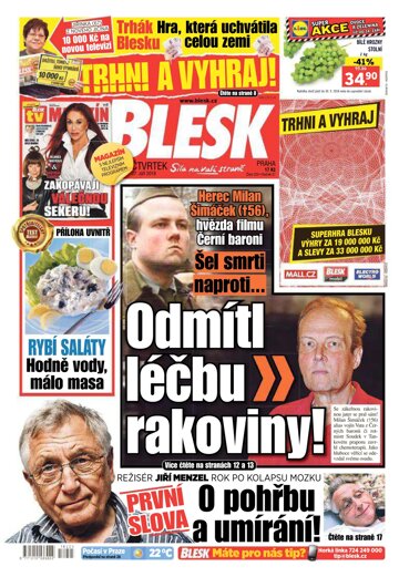 Obálka e-magazínu Blesk 27.9.2018