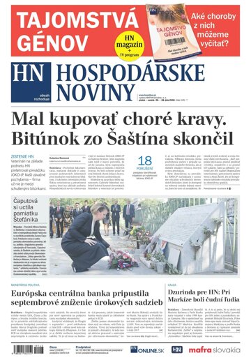 Obálka e-magazínu Hospodárske noviny 26.07.2019