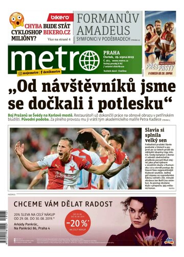 Obálka e-magazínu deník METRO 29.8.2019