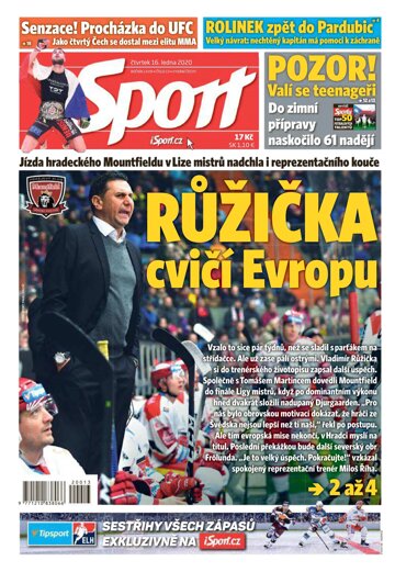 Obálka e-magazínu Sport 16.1.2020