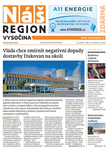 Obálka e-magazínu Náš Region - Vysočina 14/2024