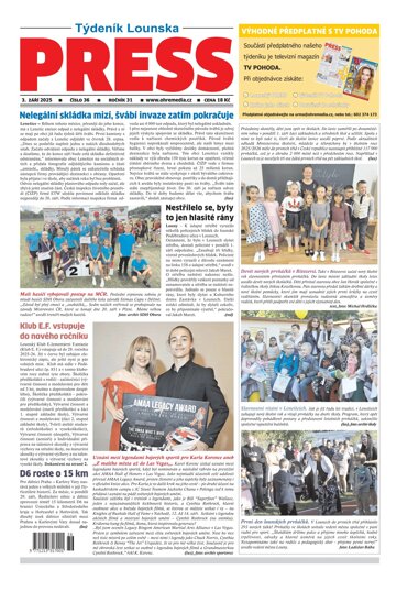 Obálka e-magazínu Lounský press 36/25