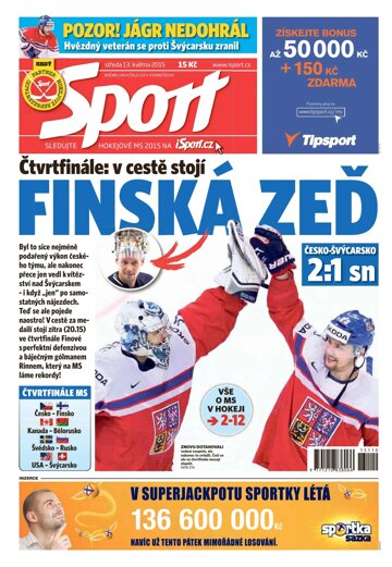 Obálka e-magazínu Sport 13.5.2015