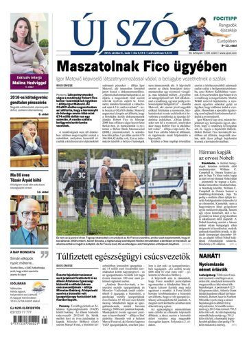 Obálka e-magazínu Új Szó 6.10.2015
