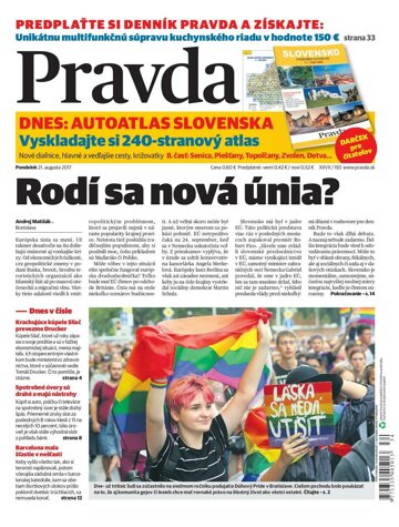 Obálka e-magazínu Pravda 21. 8. 2017