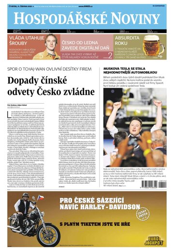 Obálka e-magazínu Hospodářské noviny 112 - 11.6.2020