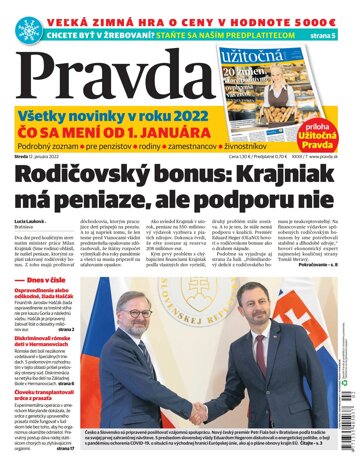 Obálka e-magazínu Pravda 12. 1. 2022