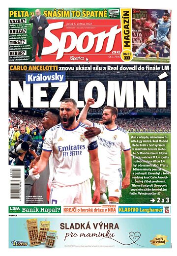 Obálka e-magazínu Sport 6.5.2022