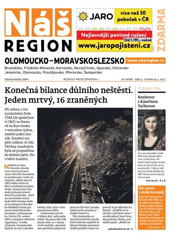 Obálka e-magazínu Náš Region - Olomoucko/Moravskoslezsko 3/2023