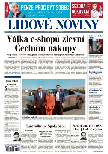 Obálka e-magazínu Lidové noviny 20.9.2023