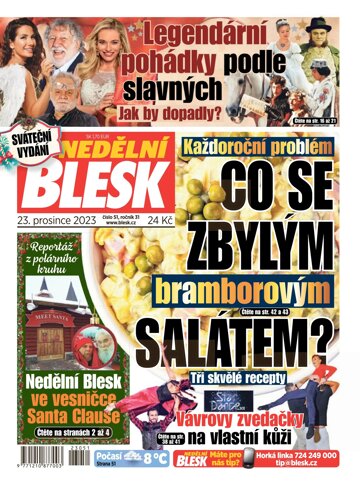 Obálka e-magazínu Nedělní Blesk 24.12.2023