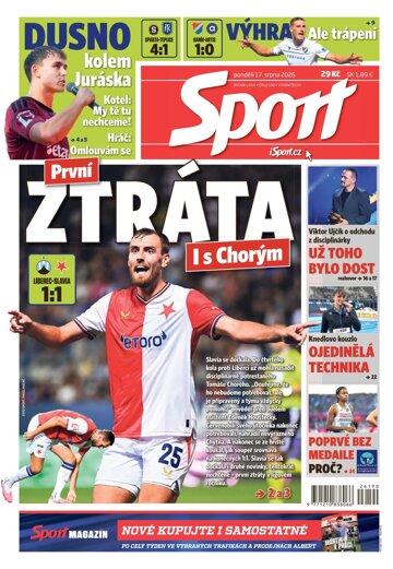 Obálka e-magazínu Sport 17.8.2026
