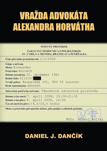 Obálka knihy Vražda advokáta Alexandra Horvátha (2. vydanie)