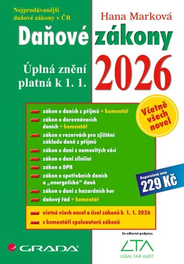 Obálka knihy Daňové zákony 2026