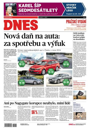 Obálka e-magazínu MF Dnes 21.5.2015