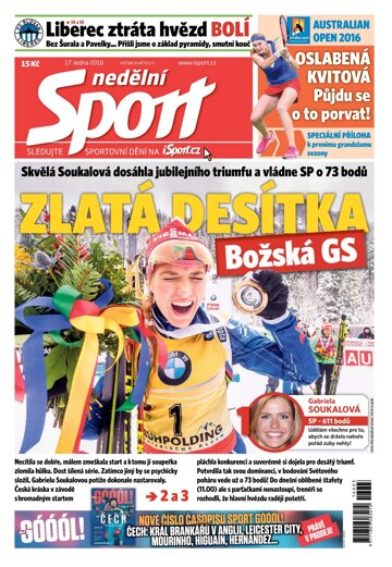 Obálka e-magazínu Nedělní Sport 17.1.2016