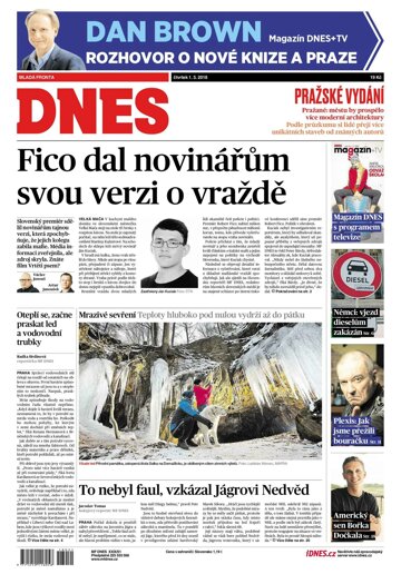 Obálka e-magazínu MF Dnes 1.3.2018