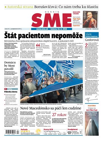 Obálka e-magazínu SME 16.6.2018