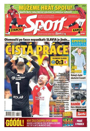 Obálka e-magazínu Sport 23.7.2018