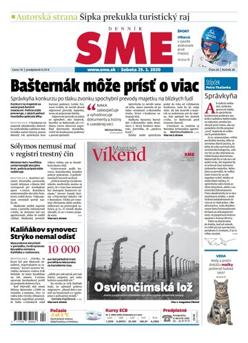 Obálka e-magazínu SME 25.1.2020