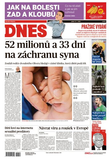 Obálka e-magazínu MF Dnes 10.7.2020