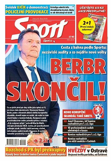 Obálka e-magazínu Sport 20.10.2020