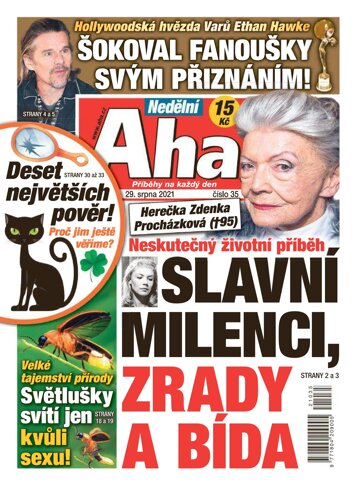 Obálka e-magazínu Nedělní AHA! 29.8.2021