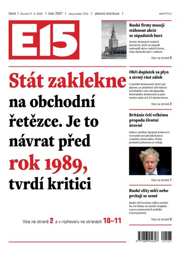 Obálka e-magazínu E15 21.4.2022