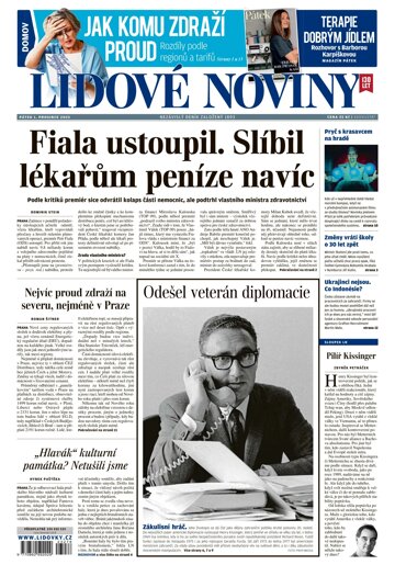 Obálka e-magazínu Lidové noviny 1.12.2023