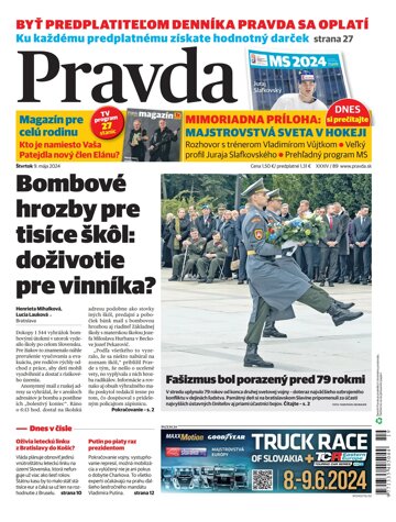 Obálka e-magazínu Pravda 9. 5. 2024