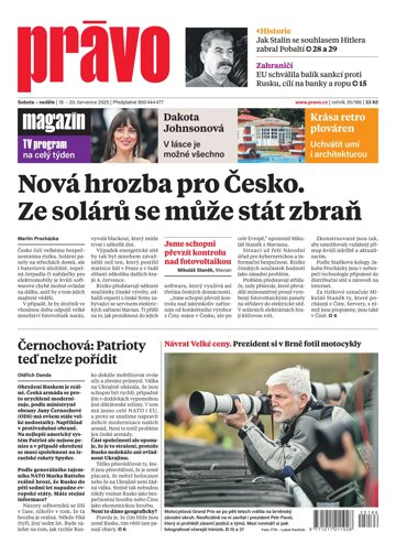 Obálka e-magazínu Deník Právo 19.7.2025