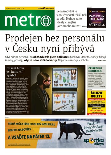 Obálka e-magazínu deník METRO 13.2.2026