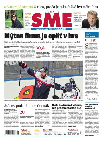 Obálka e-magazínu SME 7.5.2015
