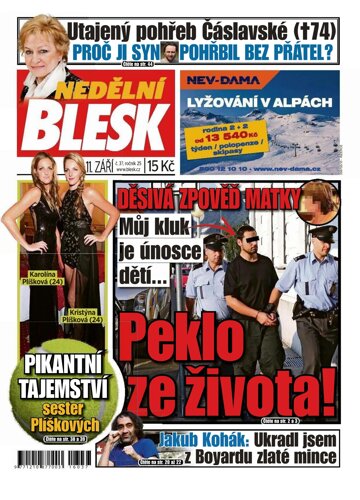 Obálka e-magazínu Nedělní Blesk 11.9.2016