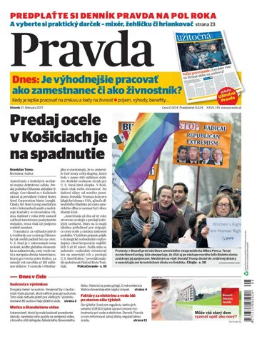Obálka e-magazínu Pravda 21. 2. 2017