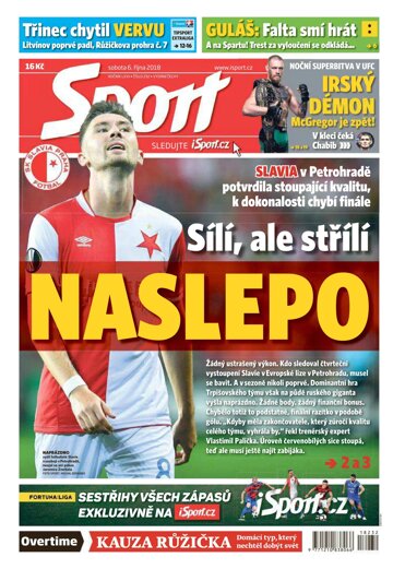 Obálka e-magazínu Sport 6.10.2018