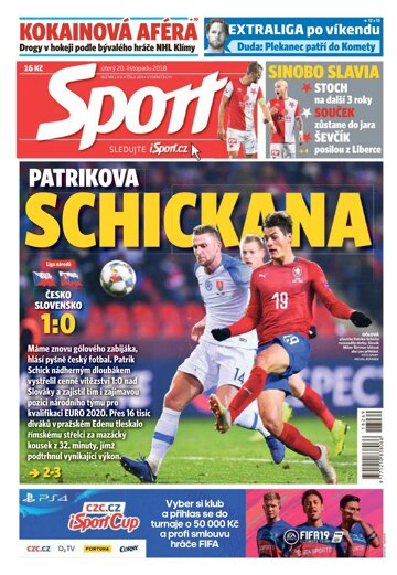 Obálka e-magazínu Sport 20.11.2018