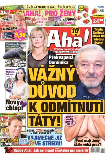 Obálka e-magazínu AHA! 15.4.2019