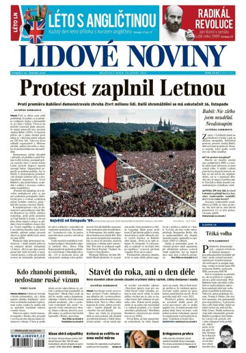 Obálka e-magazínu Lidové noviny 24.6.2019