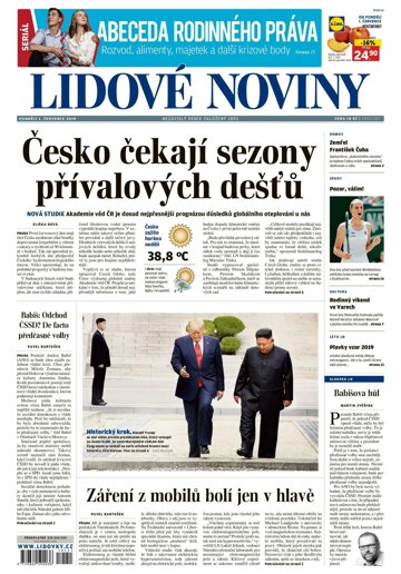 Obálka e-magazínu Lidové noviny 1.7.2019