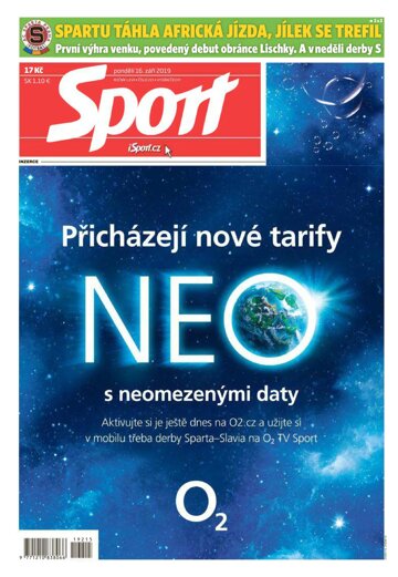 Obálka e-magazínu Sport 16.9.2019