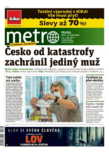 Obálka e-magazínu deník METRO 15.5.2020