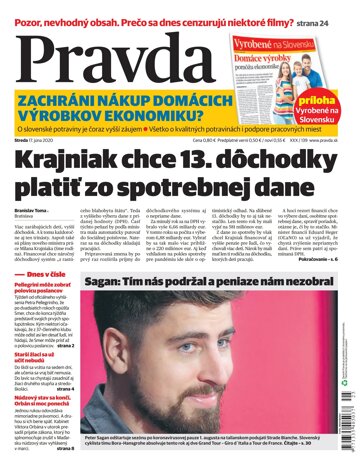 Obálka e-magazínu Pravda 17. 6. 2020