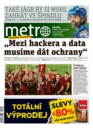 Obálka e-magazínu deník METRO 2.7.2020