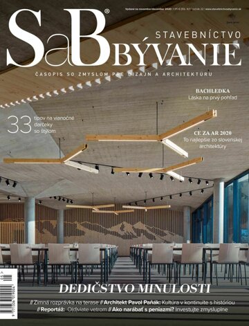 Obálka e-magazínu Stavebníctvo a Bývanie SaB december 2020