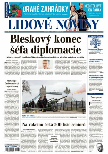 Obálka e-magazínu Lidové noviny 12.4.2021