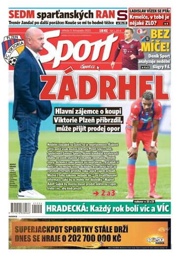 Obálka e-magazínu Sport 3.11.2021