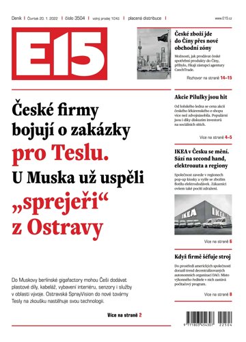 Obálka e-magazínu E15 20.1.2022